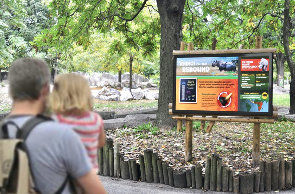 Digital signage in amusement park