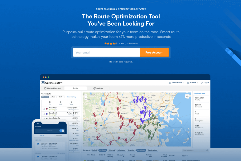 Optimoroute delivery route planning software cover image