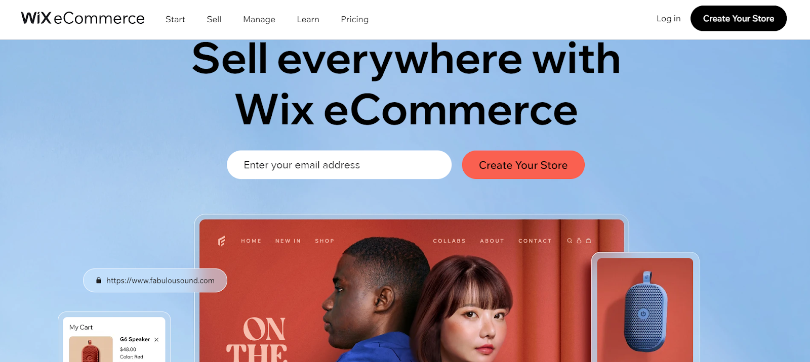 Cheap ecommerce platform Wix