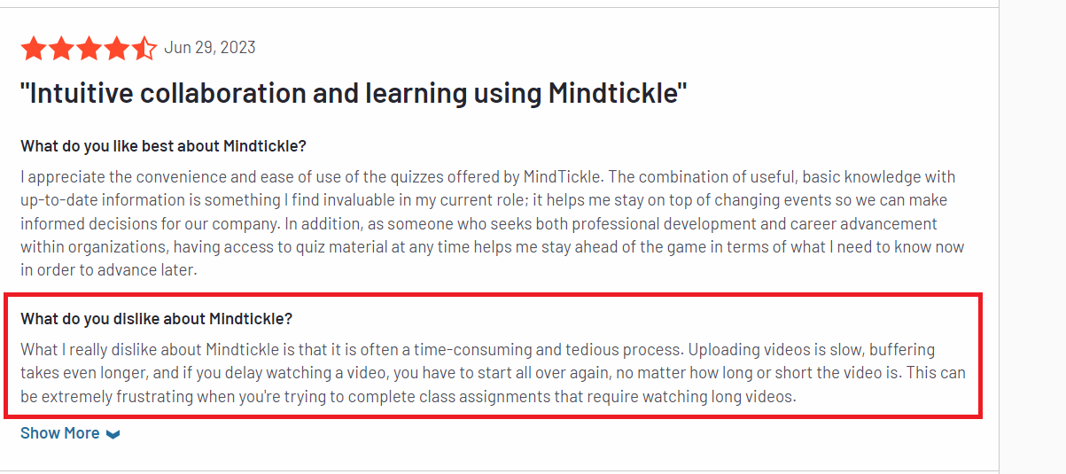 Mindtickle review as a sales coaching software